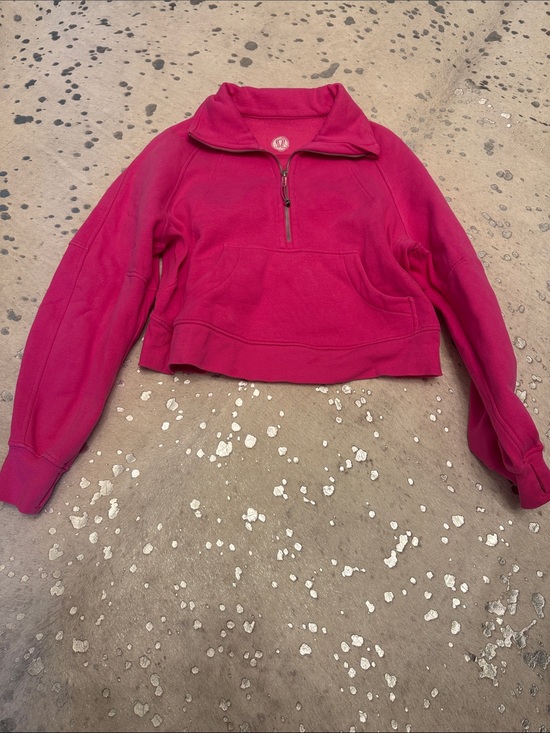 lululemon athletica Sweaters - lululemon athletica Hot Pink Half-Zip Cowl Pullover